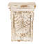 Tablette murale 5,1 x 4,7 x 9,3 pouces en oxyde de magnésium blanc antique, parfaite pour les éléments de décoration de salon