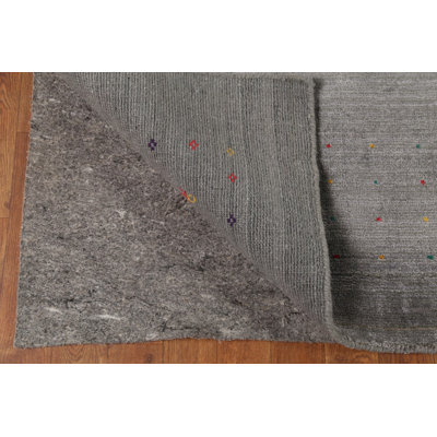 Handmade Striped Gabbeh Square Area Rug 9x9