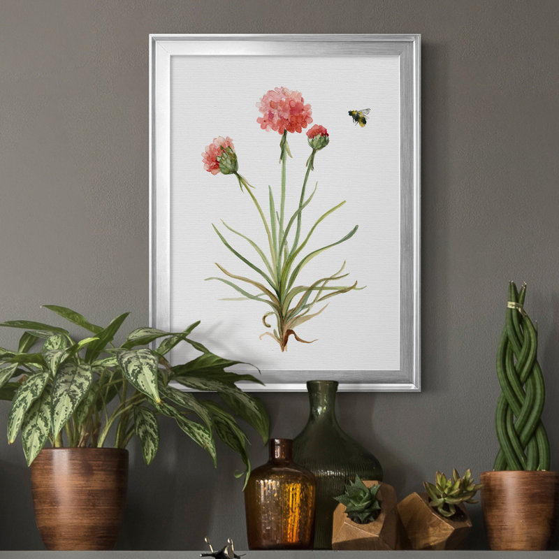 Wildflower Botanical III - Peinture sur toile encadrée, Argent, H 18,5 po x l 24,5 po x P 1,5 po