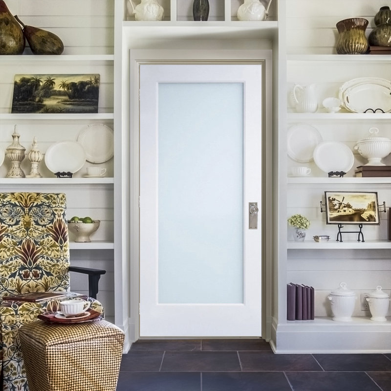 Porte standard en verre sans quincaillerie d'installation, 37,5 po x 81,75 po, À droite