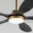 Zerik 52'' Smart Ceiling Fan With 3CCT Dimmable LED Lights And Remote Control, Compatible with Alexa/Google