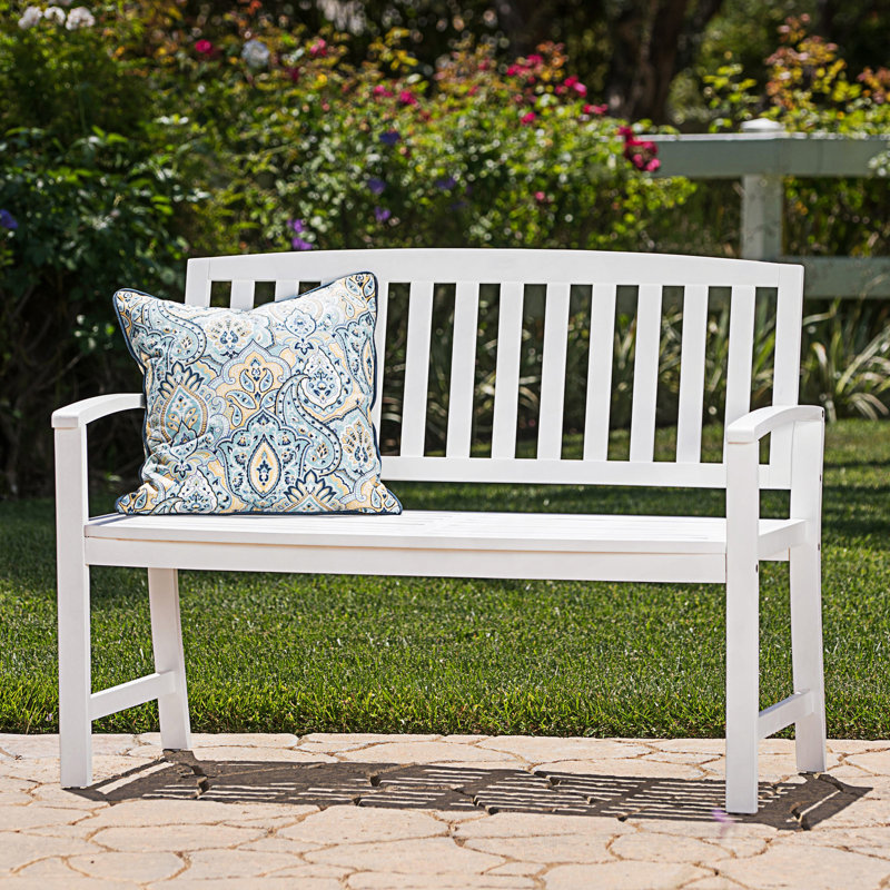 Banc d'extérieur moderne, banc d'extérieur, Blanc
