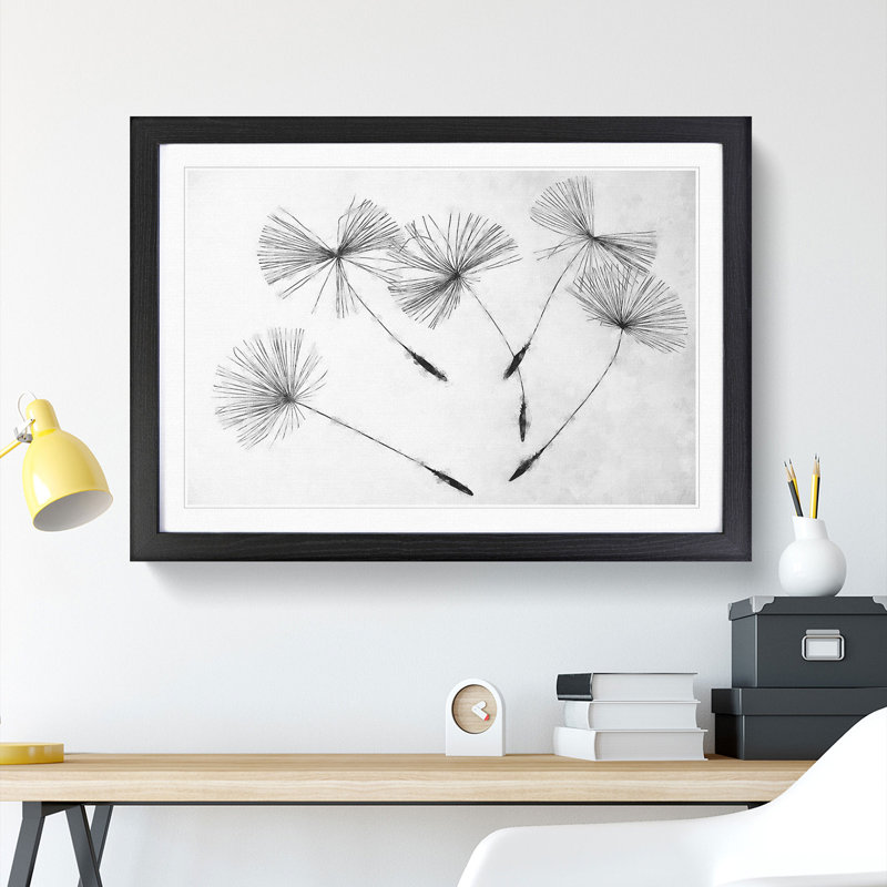 Dandelion Seeds Vol.2 - Framed Print, 36cm H x 48cm W x 2cm D, Black Framed