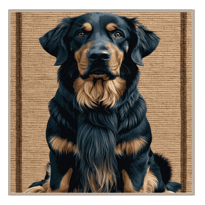 Washable Flat Coated Retriever Dogs Area Rug