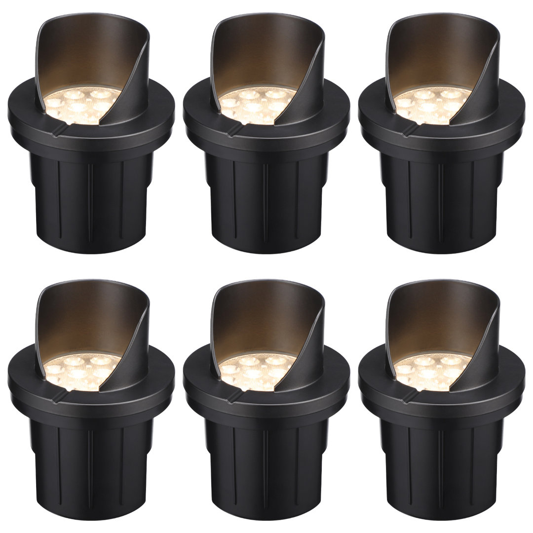 LED Landscape In Ground Outdoor, Low Voltage Ultra Bright, IP67 Waterproof, 3000K (Set of 6) LEDVANS 