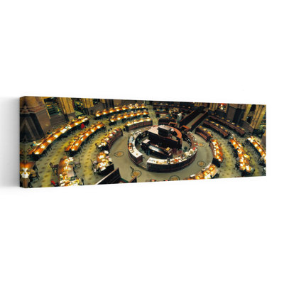 High Angle View Of A Library Reading Room, Library Of Congress, Washington Dc, District Of Columbia, Usa Contemporary Architecture Wall Art