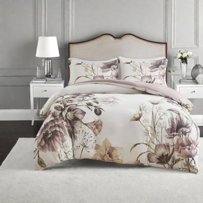 Soft Floral Bedding Sets, Full Queen Cotton Blend Shabby Chic Home