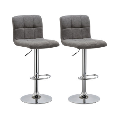 Cielito Swivel Upholstered Adjustable Height Counter Stool with Metal Frame