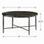 Table basse ronde en marbre vert