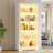 65"H Home Office Storage Cabinet with Glass Door, 5-Tier Display Cabinet With 3-Color Sensor Lights-269917143