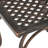 Kd Cast Aluminum Outdoor Table Of 2 - 18" Square Weathered Copper Tabletop With Curly Legs And Classic Woven For Garden End Tables H Antique