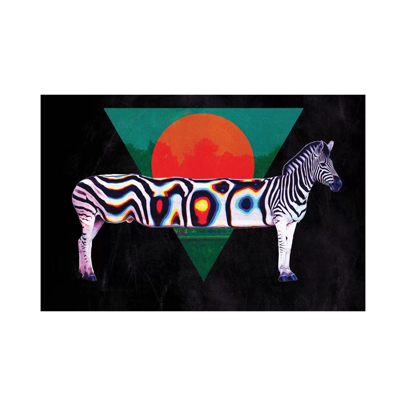 Zebra 1 Piece Wrapped Canvas Wall Art, 20.32 cm H x 30.48 cm W