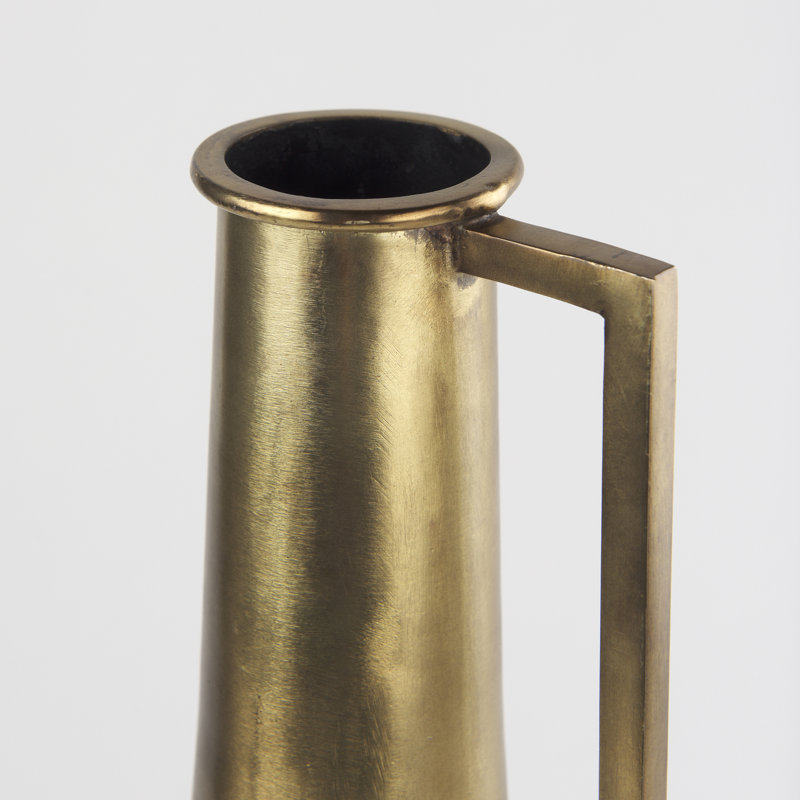 Datari Metal Decorative Bottle, Gold, 18'' H x 5.5'' W x 5.5'' D