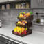 Panier à fruits pour la cuisine, bol à fruits à 3 niveaux pour le comptoir de la cuisine, support à légumes en bois pour le comptoir