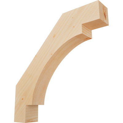 3 1/2"W x 20"D x 20"H Merced Smooth Knee Brace, Douglas Fir
