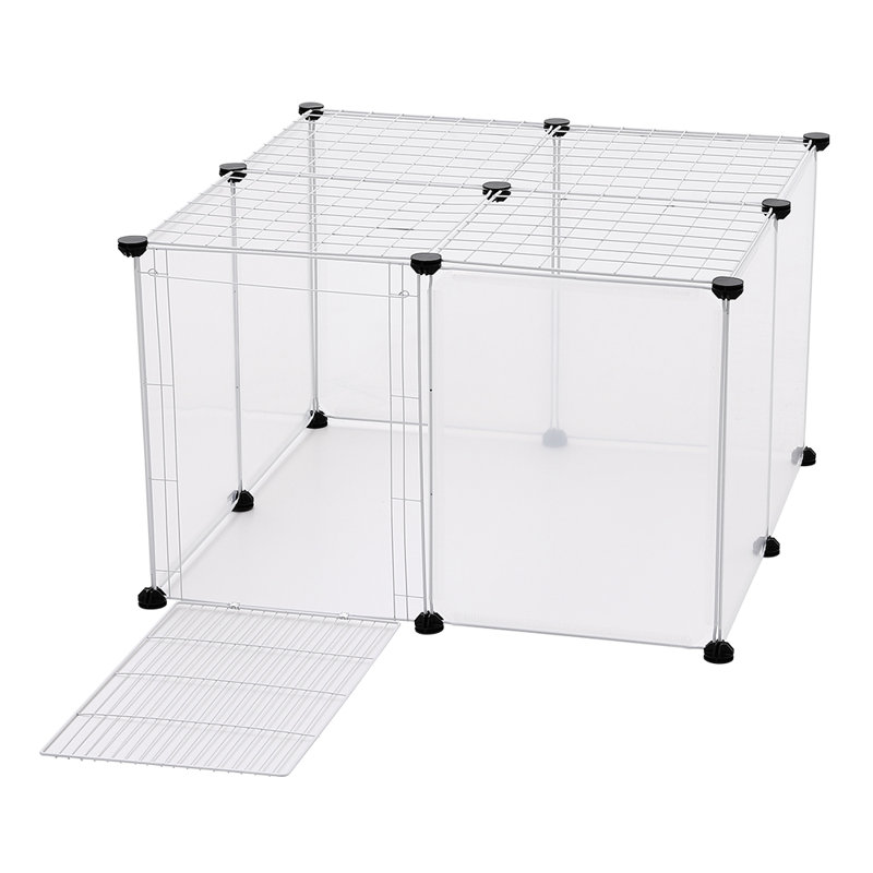 Plastic Free Standing Pet Gate, 45cm H x 70cm W x 70cm D