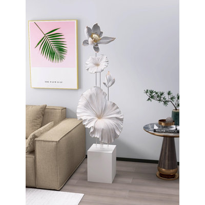 Élément de décoration moderne et minimaliste en résine Lotus