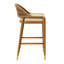 Tabouret de comptoir rembourré Fara en chêne américain Fara