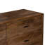 Commode 6 tiroirs Tao, bois de manguier, finition noyer, 60 po