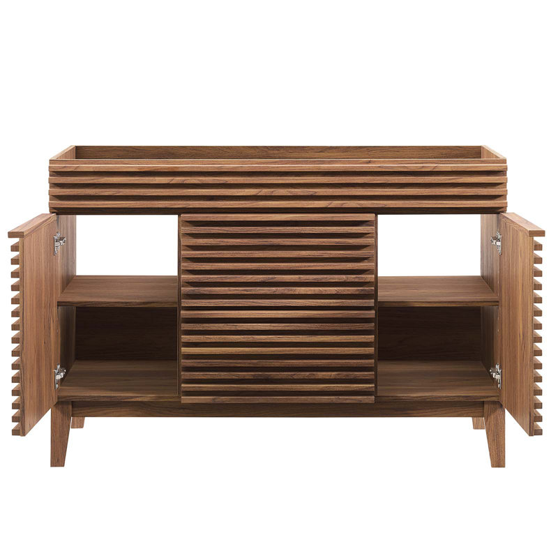 Modway Render 48" Single Bathroom Vanity Base Only, Walnut