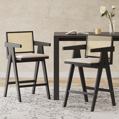 Tabouret de bar en plastique tissé