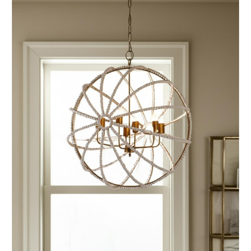 6 - Light Steel Chandelier