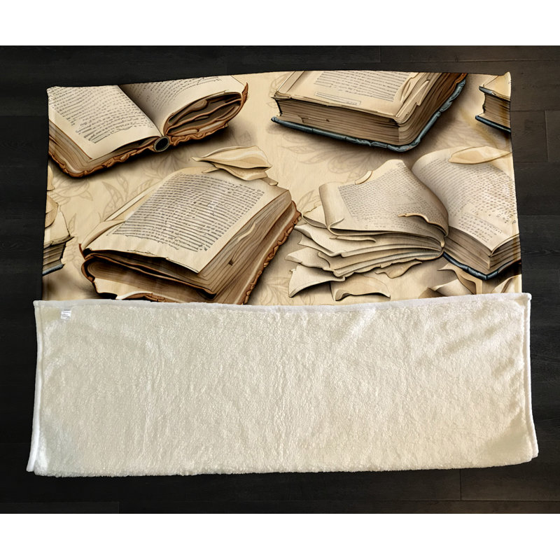 Throw Blanket, 68" W x 80" L, Abstract, Tan/Brown/Blue