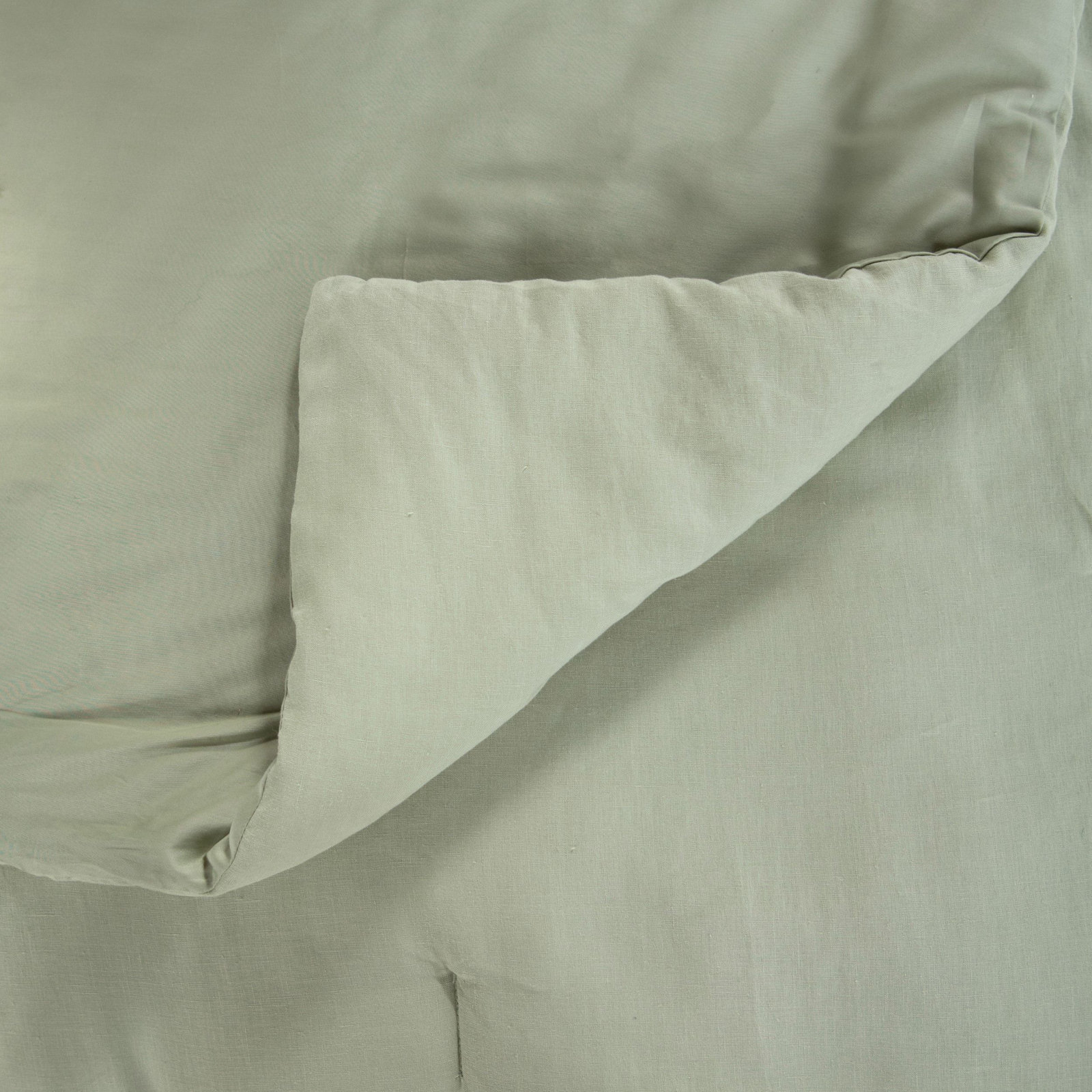 French Linen Comforter Set, Matcha, Twin Comforter + 1 Standard Pillow Sham