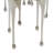 Aluminum Metal Melting Drip Side End Accent Table with Glass Tabletop-1701459342