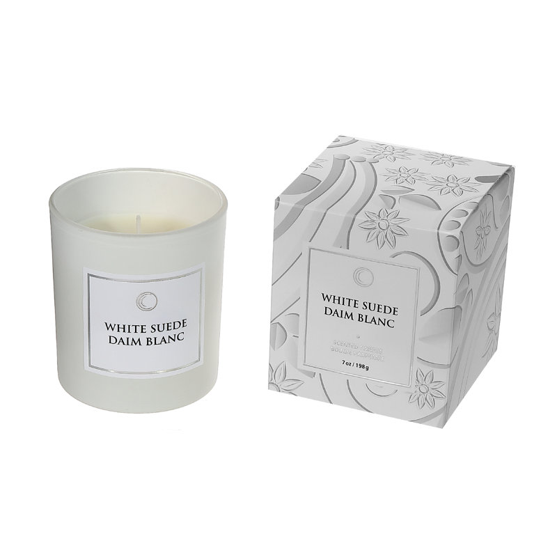 White Suede Scented Jar Candle