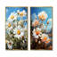 Ensemble de 2 décorations murales marguerites blanches et jaunes-485621588-485621590