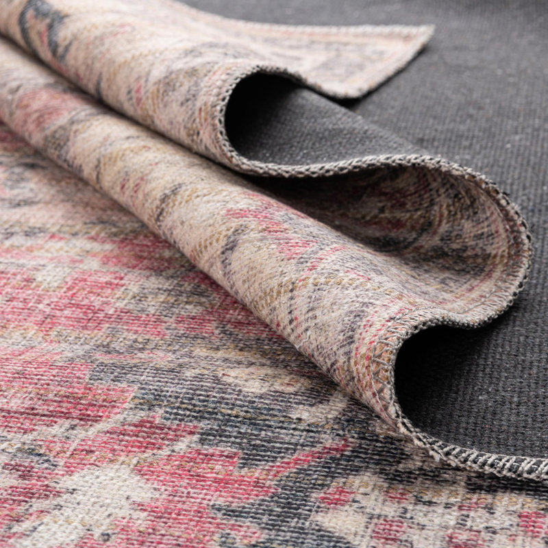 Engelman Oriental Beige/Pink Area Rug, Runner 2'7" x 19'8"