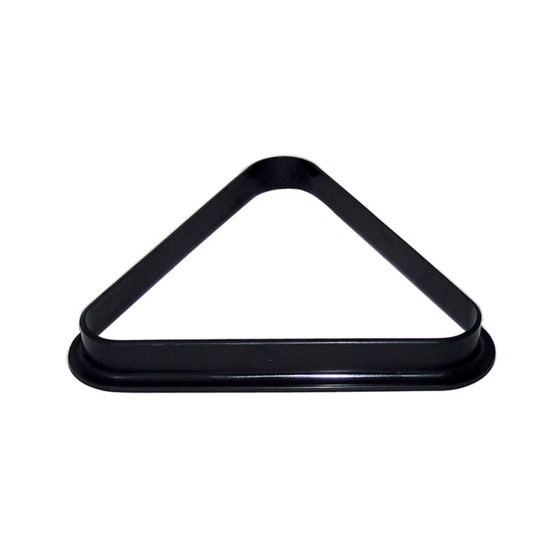 Hathaway Pool Table Triangle Rack – Durable Plastic Billiard Ball Racking Frame for 2.25-in Regulation Billiards Balls – Smooth Molded Design – 12.25-in, Black