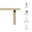 Console rectangulaire en bois Piston