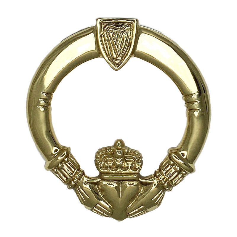 Heurtoir de porte Claddagh, Laiton