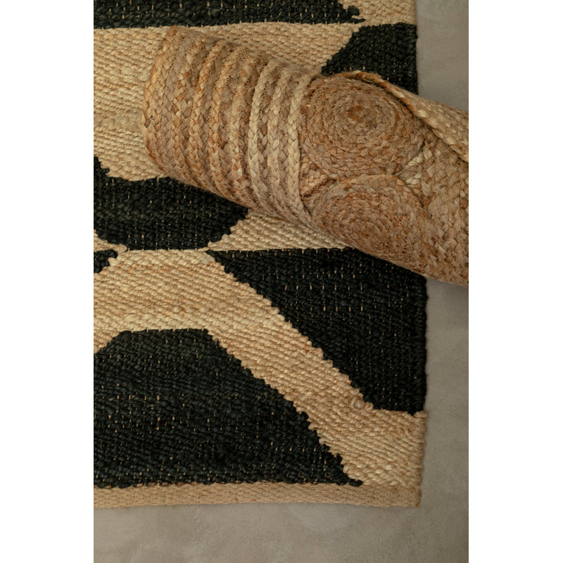 Round Solid Colour Jute / Sisal Hand Tufted 152cm X 152cm Area Rug, Brown