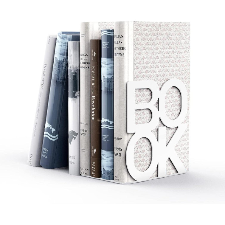 Ebern Designs Metal Non-Skid Bookends | Wayfair