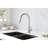 Pull Down Kitchen Faucet In Brushed Nickel - Stainless Steel, 360 Rotating Nozzle For Flexible Water Use, Single Handle Simple Temperature And Flow Control, Corrosion Finish Nickel, Steel Made,-1600246591