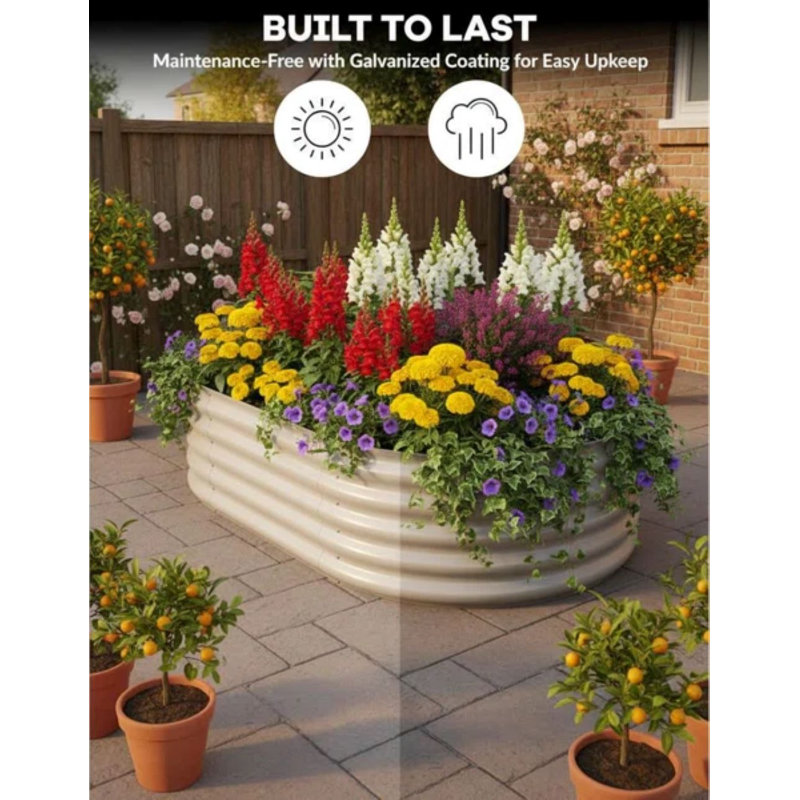 2pcs Heavy-Duty Raised Garden Beds, 23.6'' H x 94.4'' W x 47.2'' D