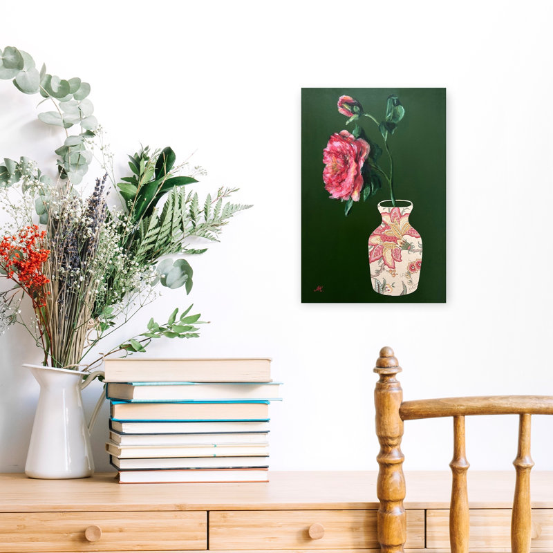 Art floral mural, H 18 po x l 12 po