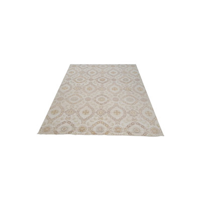 Davey Hand Knotted 9x12 Ivory Rug