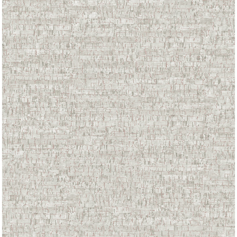 Marview Faux Cork 10.06m x 52.07cm Semi-Gloss Paste the Wall Wallpaper Roll, Grey