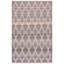 Tapis géométrique en polyester Kilim fabriqué à la main en brun / gris-44012906