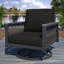 Chaise berçante d'extérieur avec coussin Sunbrella Townsend-2024388984