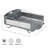 Large Capacity Full Size Rust Resistant Dish Rack with Angled Drain Board and Removable Flatware Caddy, Light Grey