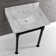 Monarch Marble Rectangular Console Bathroom Sink with Overflow