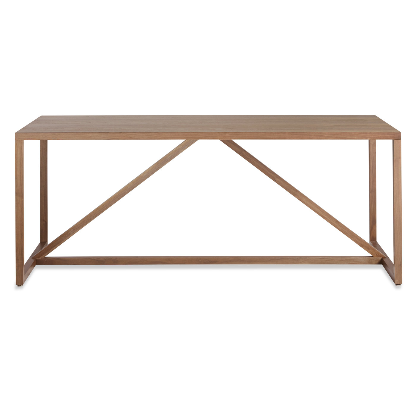 Strut Dining Table, 35" W x 90" L, Walnut, Standard (29" Height)