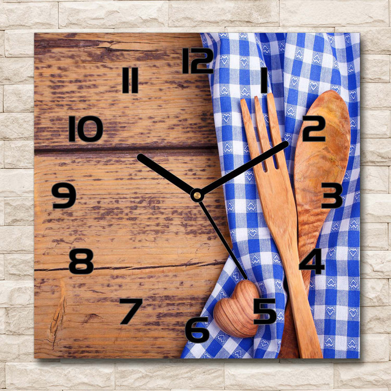 Ilonca Glass Wall Clock, Black