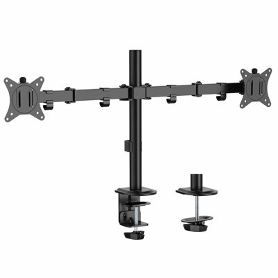 Full Motion Dual Monitor Desk Mount for Monitors 17" - 32"