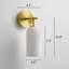 Applique murale 1 lumière en forme de cylindre en pierre naturelle moderne minimaliste en albâtre pour salon de chambre à coucher